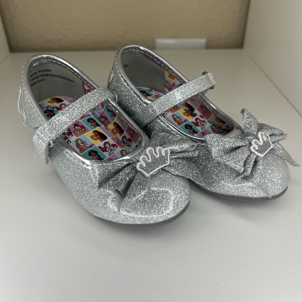 Disney Toddler Girls' Mary Jane Heels - Silver 7